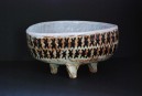 Hand-built  Five Footed Bowl with incised decoration