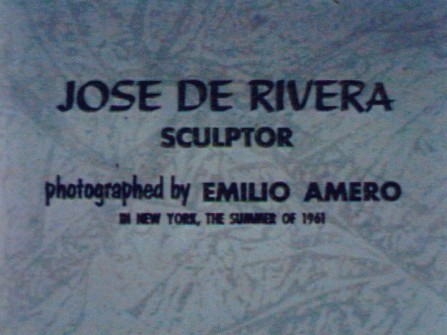 Jose de Rivera, Sculptor